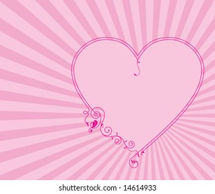 Love Heart Frame background