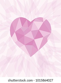 
Love heart geometric vector art