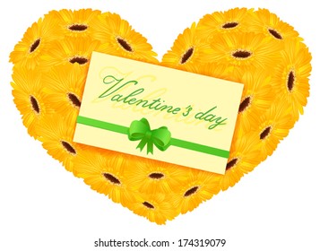 Love, heart of gerbera