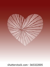 Love heart glass crack