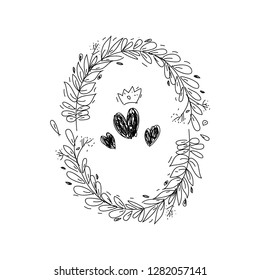 Love heart Hand drawing vector 