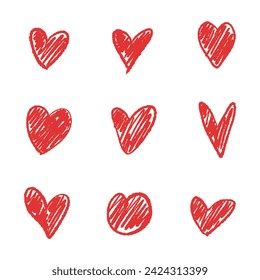Love heart hand drawn vector illustration