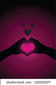 love heart hands