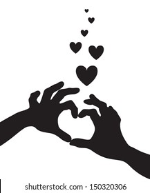 love heart hands