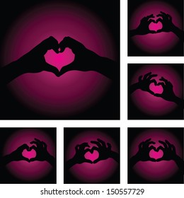 love heart hands