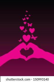love heart hands