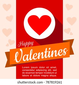 love heart happy valentines vector