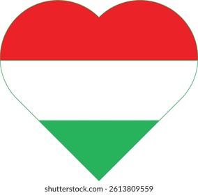 Love Heart Hungary Flag Europe Country