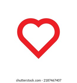 Liebe, Herz, Symbol-Taste. Vektordesign geeignet für Website, Apps etc.