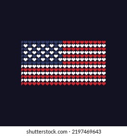 Lieblings-Herz-Kreativ-USA-Flag-Design 