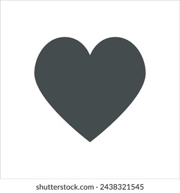 Love or heart icon design illustration flat style isolated on white background.