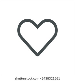 Love or heart icon design illustration flat style isolated on white background.