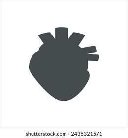 Love or heart icon design illustration flat style isolated on white background.