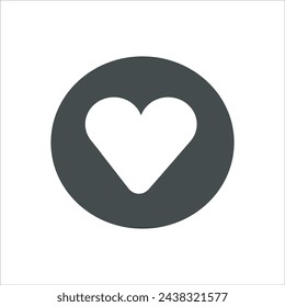 Love or heart icon design illustration flat style isolated on white background.