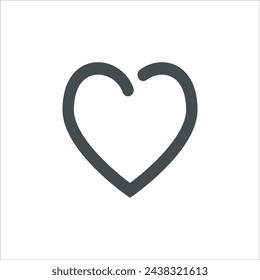 Love or heart icon design illustration flat style isolated on white background.