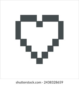 Love or heart icon design illustration flat style isolated on white background.