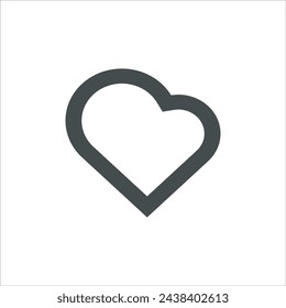 Love or heart icon design illustration flat style isolated on white background.