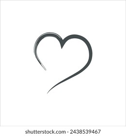 Love or heart icon design illustration flat style isolated on white background.