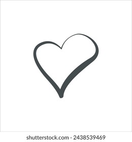 Love or heart icon design illustration flat style isolated on white background.
