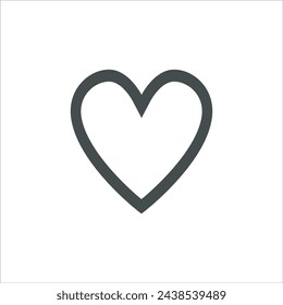 Love or heart icon design illustration flat style isolated on white background.