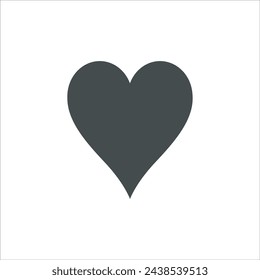 Love or heart icon design illustration flat style isolated on white background.