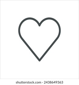 Love or heart icon design illustration flat style isolated on white background.
