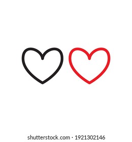 Love Heart Icon Design Vector Template Illustration