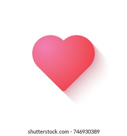 love heart icon in pink color vector illustrator