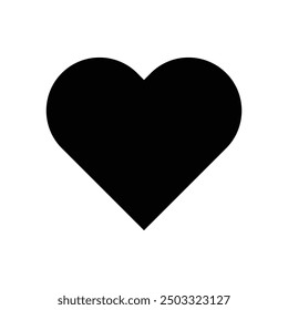 Love heart icon. Romance symbol logo