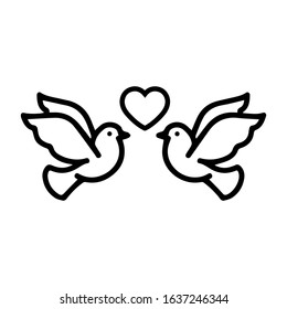 Love and heart icon set