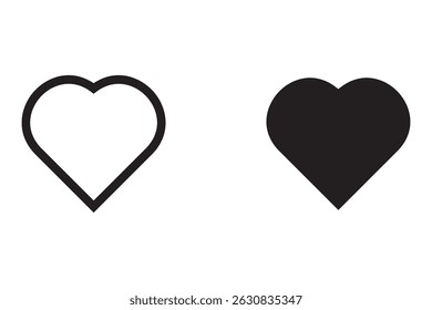 love heart icon set. for mobile and web design concept. vector illustration.