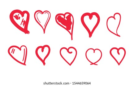 Love Heart Icon Shape Love Ribbon Stock Vector (Royalty Free ...