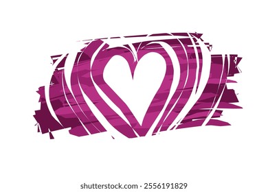 love heart icon simple design pink and purple