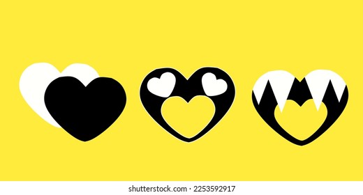 Vector de icono del corazón de amor. Ilustración creativa colección de símbolos románticos de amor. Concepto de amor. Elemento de diseño para el día de San Valentín. 