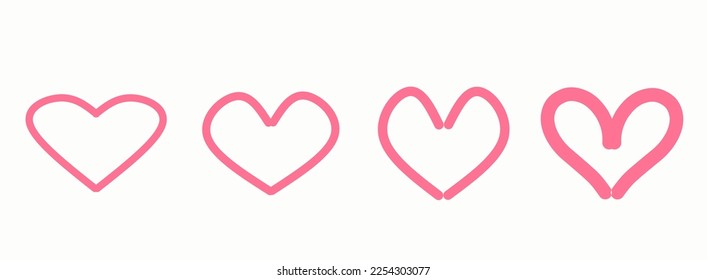 Love heart icon vector. Creative illustration romantic love symbols. Love concept. for Valentines day, Mothers day, wedding, love and romantic events
