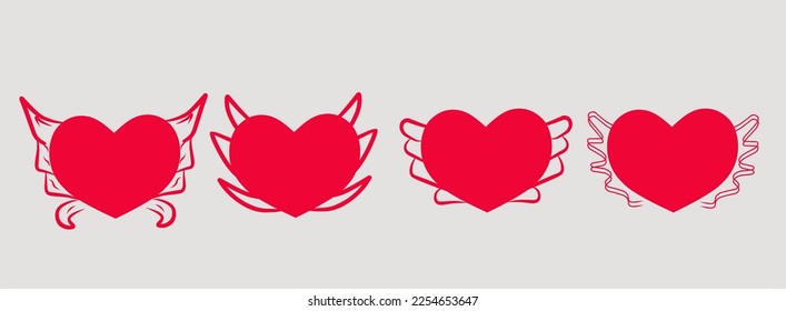 Love heart icon vector. Creative illustration romantic collection love symbols. Love concept. for Valentines day, Mothers day, wedding, love and romantic events