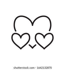 Love heart icon vector design template 