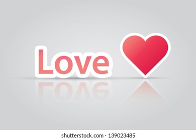 Love heart icon vector EPS10