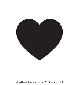 love heart icon vector flat on white background