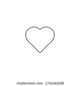 Love Heart icon vector illustration logo template for many purposes. Isolated on white background.