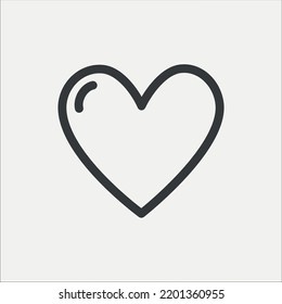 Icono de corazón de amor, ilustración vectorial