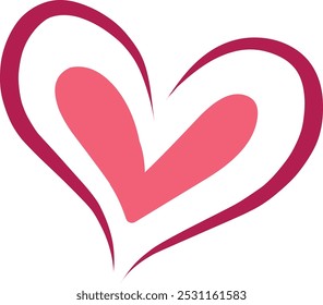 Ilustración vectorial de icono de corazón de amor.