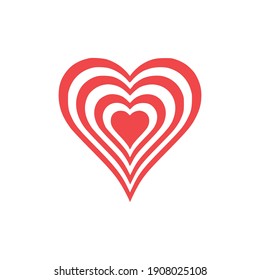 Love Heart icon vector image abstract beautiful heart on white background vector illustration 