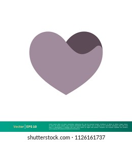 Love Heart Icon Vector Logo Template Illustration Design. Vector EPS 10.