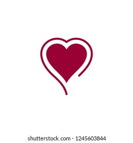 love heart icon vector logo template