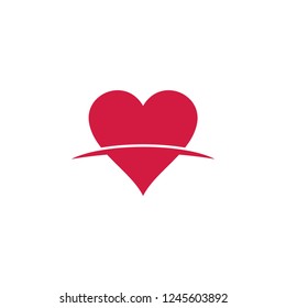 love heart icon vector logo template