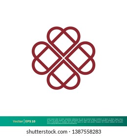 Love Heart Icon Vector Logo Template Illustration Design. Vector EPS 10.
