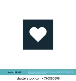 Love Heart Icon Vector Logo Template Illustration Design. Vector EPS 10.