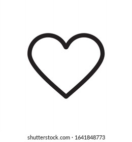 Love heart icon vector on white background