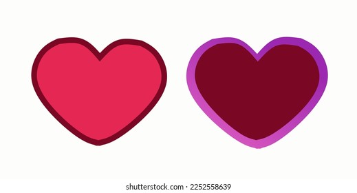 Love heart icon vector. valentine's day romantic love symbol. Love concept. Design element for Valentine's day. 